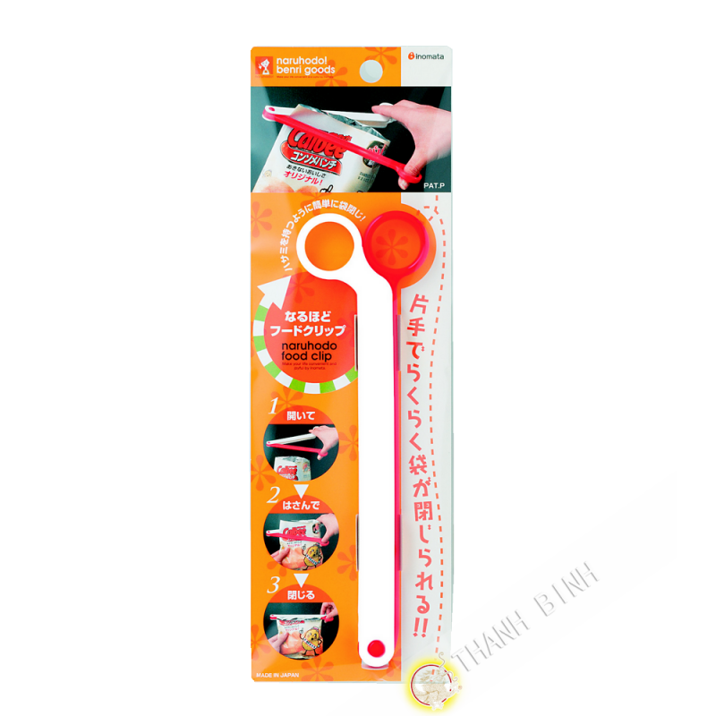 Clip / Pince công ty túi nhựa màu đỏ trắng 6x20cm INOMATA Bản Clip / Pince công ty túi nhựa màu đỏ trắng 6x20cm INOMATA Bản
