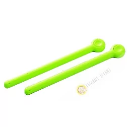 Clip / pince ferme sachet plastique vert 3x24,5cm, lot de 2pcs INOMATA Japon