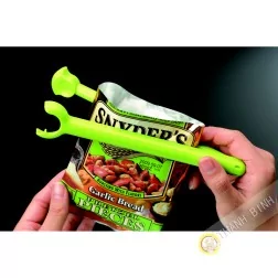 Clip / pince ferme sachet plastique vert 3x24,5cm, lot de 2pcs INOMATA Japon