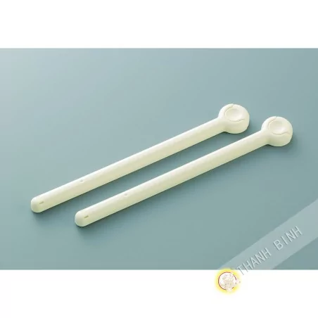 Clip / klemme geschlossen beutel-elfenbein 3x24cm, los 2pcs INOMATA, Japan