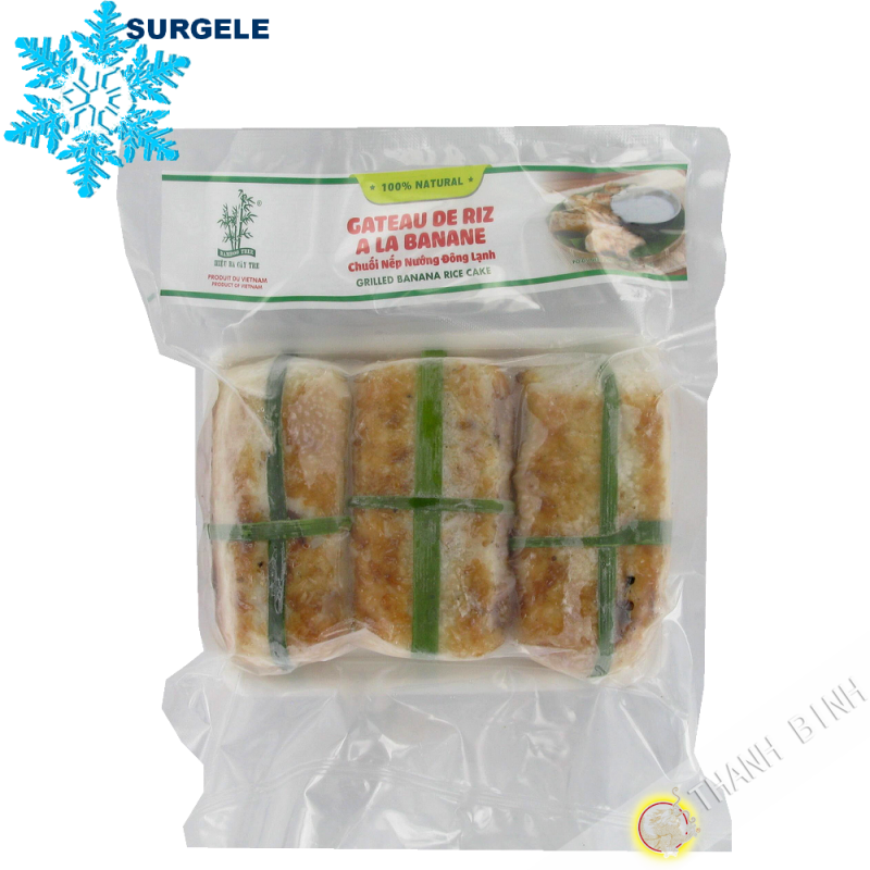 Reiskuchen mit banane 3 BAMBUS-500g Vietnam - HALLO, Reiskuchen mit banane 3 BAMBUS-500g Vietnam - HALLO,