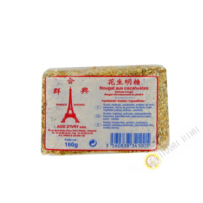 Turrón de maní ASIA IVRY 160g Francia