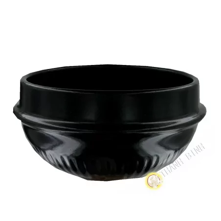 Pôt noir en terre cuit 17.50cm Corée