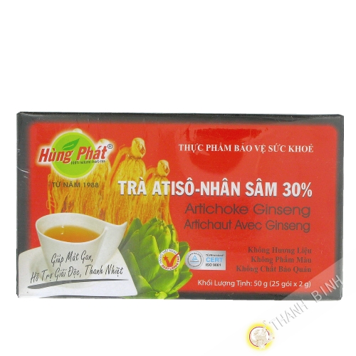 Tea artichaud with ginseng HUNG PHAT 25x2g Vietnam