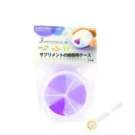 Doseuse à medicament violette Ø7,5cmx3,8cm INOMATA Japon