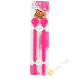 Clip / morsetto farm bustina di plastica rosa 3x24cm, un sacco di 2pcs INOMATA Giappone