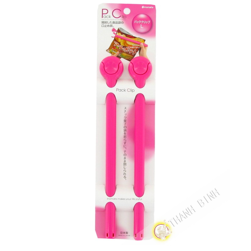 Clip / morsetto farm bustina di plastica rosa 3x24cm, un sacco di 2pcs INOMATA Giappone