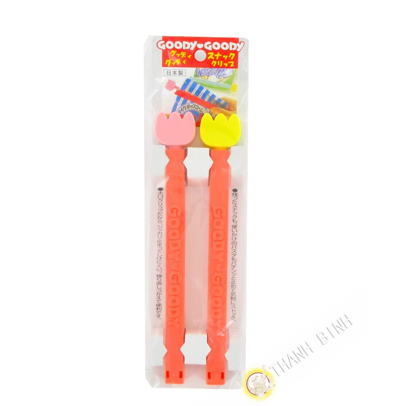 Attached to clip plastic bag 18.5 cm, lot of 2pcs KOHBEC Japan