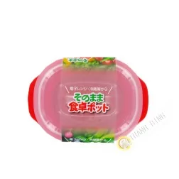 Hộp thực phẩm hình chữ nhật vi sóng 470ml 11x15xH6cm NAKAYA Nhật Bản (1 cái)