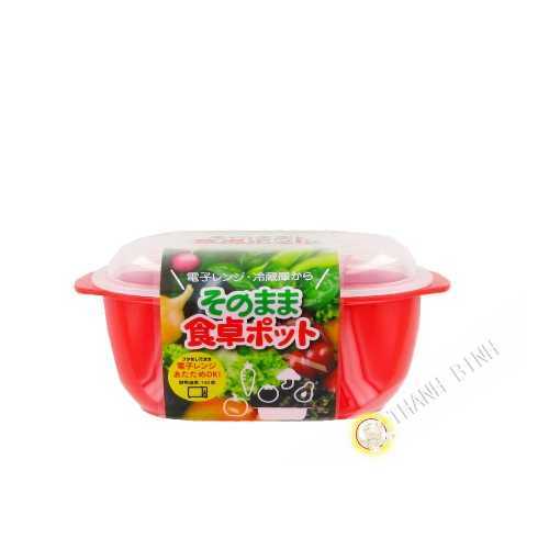 Boîte alimentaire rectangle micro-onde 470ml 11x15xH6cm NAKAYA Japon (1pc)