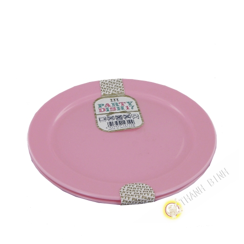 Dinner plates plastic for party, lot of 2pcs Ø17cm NAKAYA Japan