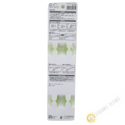 Clip/ đóng clip túi nilon màu xanh lá cây 3x24.5cm, lô 2 cái INOMATA Bản