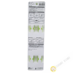 Clip / morsetto farm bustina di plastica verde, 3x24,5 cm, sacco di 2pcs INOMATA Giappone
