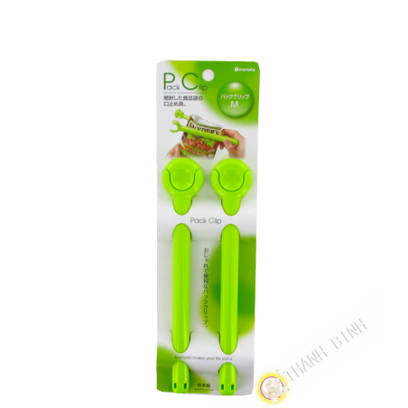 Clip / Morsetto farm bustina di plastica verde 3x19cm, un sacco di 2pcs INOMATA Giappone