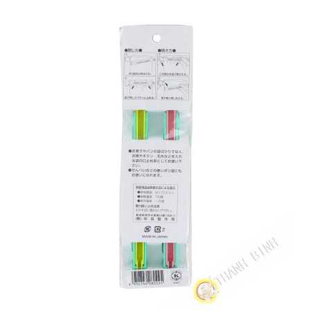 Attaché clip sachet plastique 18,5cm, lot de 2pcs KOHBEC Japon