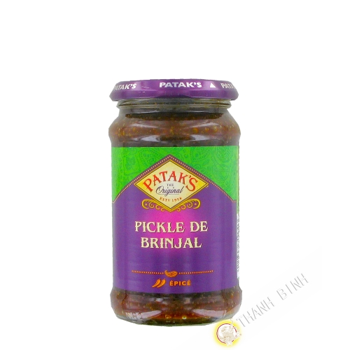 Brinjal Aubergine pickle PATAK'S 312g Royaume-Uni