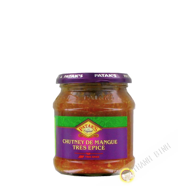 Hot Mango chutney PATAK'S 340g Royaume-Uni Hot Mango chutney PATAK'S 340g Royaume-Uni