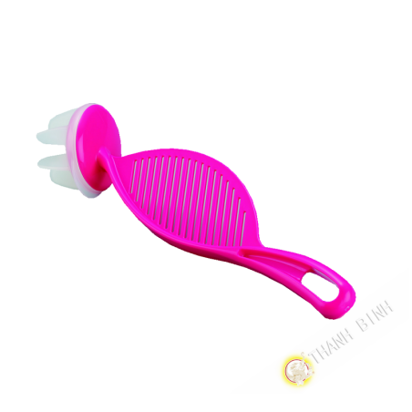 Lavare il riso è manuale in plastica rosa Ø6x28cm INOMATA Giappone