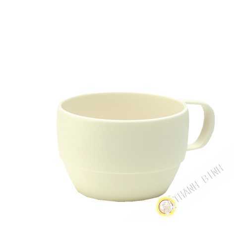 Tasse kunststoff micro-ondable elfenbein 350ml 6x9,5cm m-o INOMATA, Japan