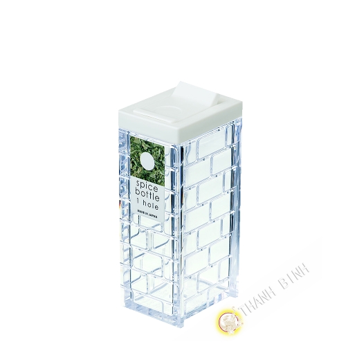 La caja de especias de grano blanco de plástico de 1 agujero Ø1,2 cm 4x9cm INOMATA Japón