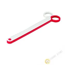 Clip / Clamp closes bag white plastic red 6x20cm INOMATA Japan