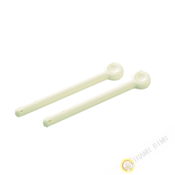 Clip / morsetto farm bustina di plastica avorio 3x19cm, un sacco di 2pcs INOMATA Giappone