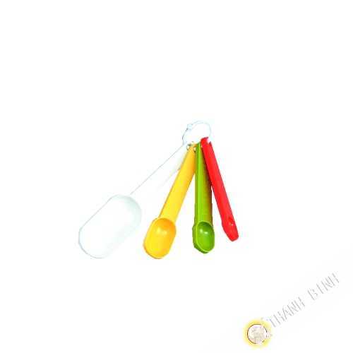 Cuillère à mesure plastique, lot de 4pcs 10cm à 13cm KOHBEC Japon