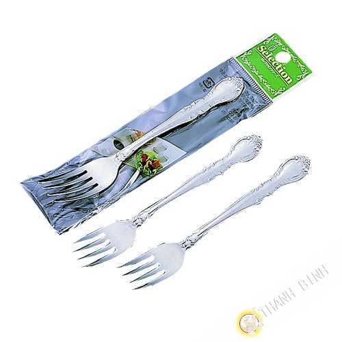 Fork, salad/dessert, lot of 3pcs stainless steel 14cm KOHBEC Japan