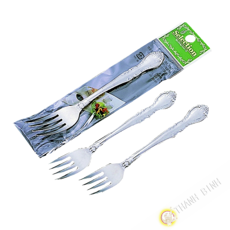 Fork, salad/dessert, lot of 3pcs stainless steel 14cm KOHBEC Japan