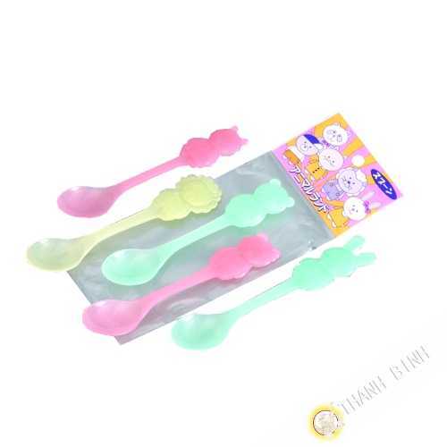 Spoon plastic pack of 5pcs 13cm KOHBEC Japan