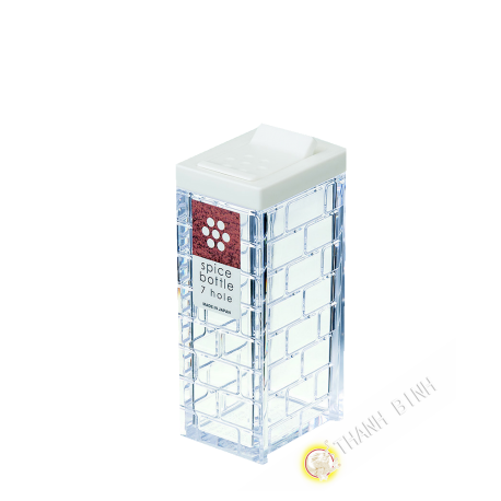 Box gewürz-pulver-kunststoff, weiß 7-loch Ø0,2cm 4x9cm INOMATA, Japan