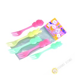 Tenedor de fruta de plástico, lote de 5 x 13 cm KOHBEC Japón