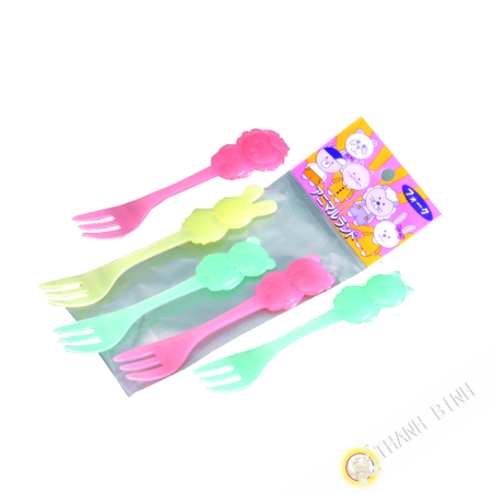 Forchetta frutta di plastica, sacco di 5pcs 13cm KOHBEC Giappone
