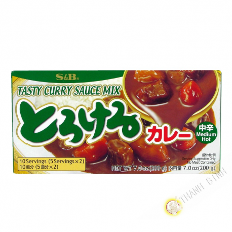La tableta de curry medio SB 200g de Japón