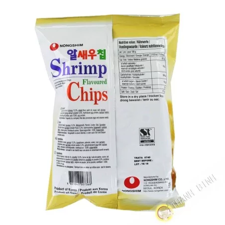 Chips beignet saveur crevettes NONGSHIM 75g Corée