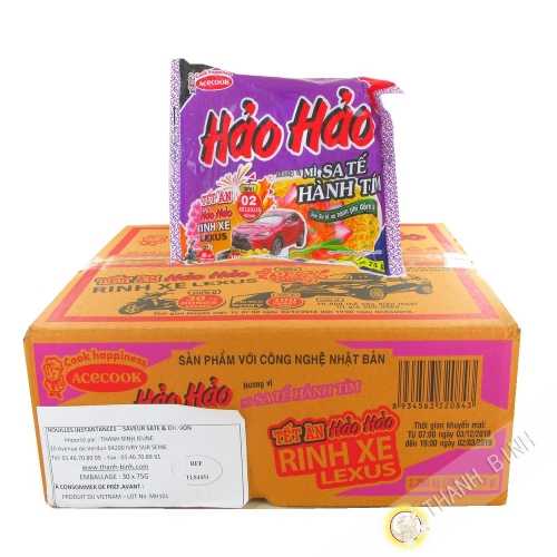 Soup instant noodle HAO HAO sate onion ACECOOK cardboard 30x75g Vietnam