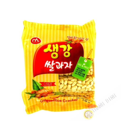 Cracker di riso, zenzero MAMMOS 70g di Corea