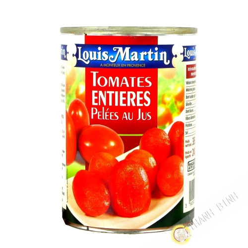 Cà chua nguyên hạt bóc vỏ với nước ép louis MARTIN 425g Pháp