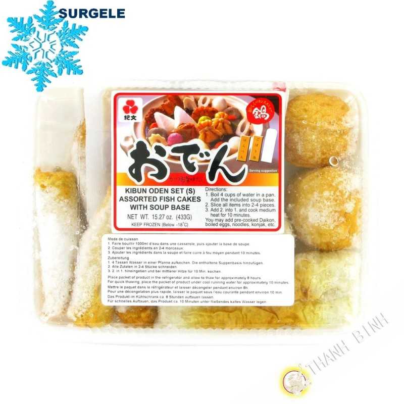 Assortissement pate de poisson KIBUN oden Set 433g Thailande - SURGELES