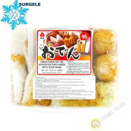 Assortissement pate de poisson KIBUN oden Set 433g Thailande - SURGELES
