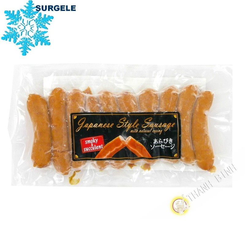 Saucisses de porc japonaise cuites, fumées 200g Allemange- SURGELES