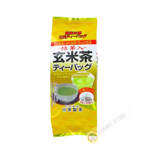 Matcha green tea with rice blast KAWAHARA 120g Japan