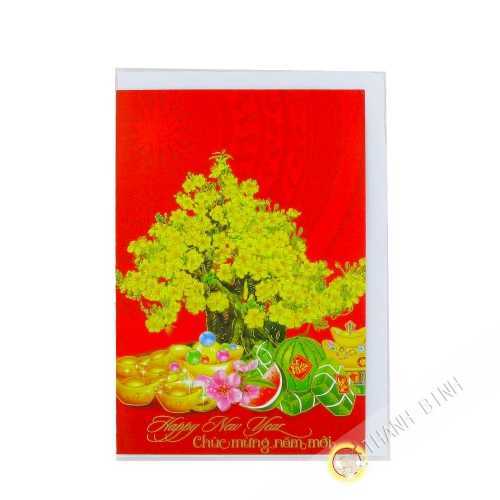Tarjetas de felicitación de Año Nuevo / Tet 19cmx13cm Vietnam