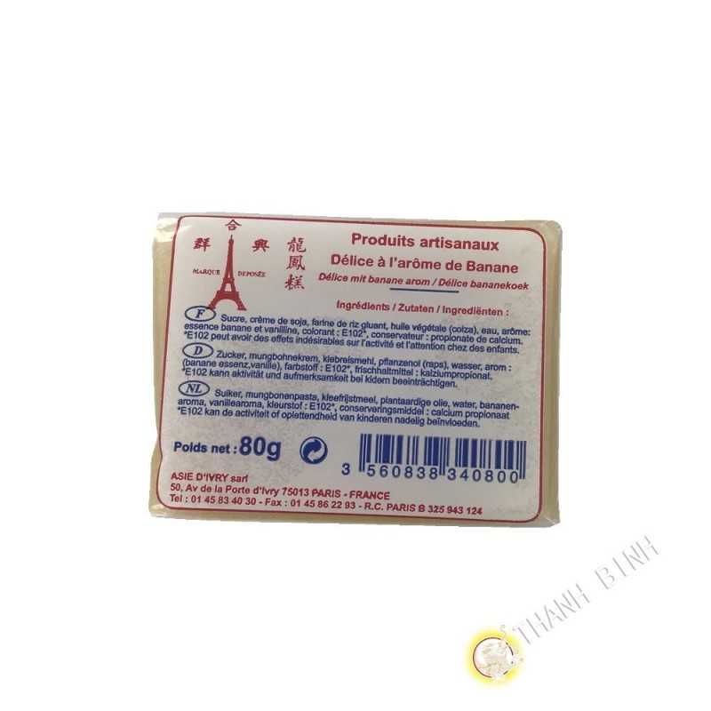 Délice à l'arôme de banane ASIE d'IVRY 80g France Délice à l'arôme de banane ASIE d'IVRY 80g France