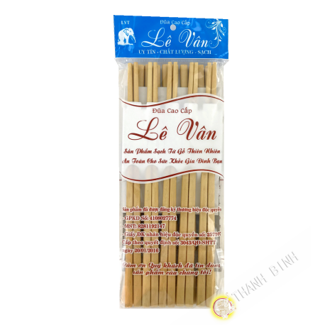 Wooden chopsticks 'Lat Hoa' 10 pairs Vietnam