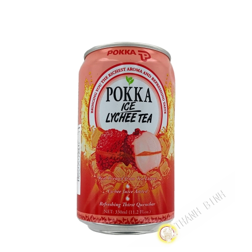 Bebida de té helado POKKA lychee 330ml Singapur