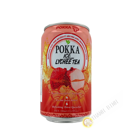 Bebida de té helado POKKA lychee 330ml Singapur