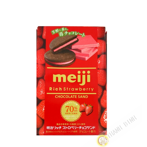 Biscuit Chocolat rich fraise MEIJI 96g Japon