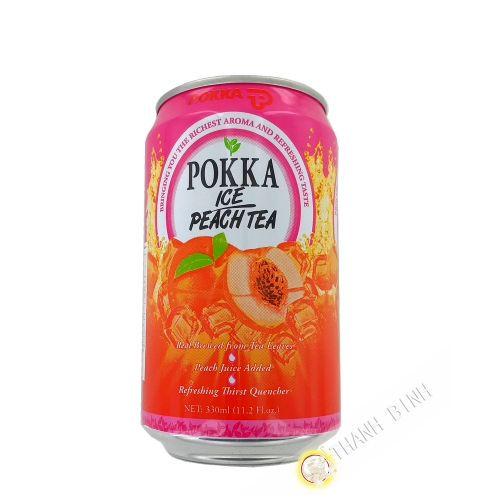 POKKA peach iced tea drink 330ml Singapore