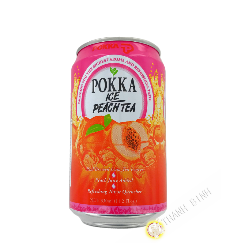 POKKA peach iced tea drink 330ml Singapore